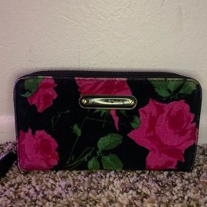 Betsy Johnson zip around wallet velvet